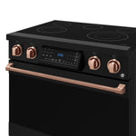 Thor Kitchen Black Stainless Steel Freestanding Professional Electric Range|Gordon Ramsay Series (6 cu.ft) - RSE36B-RSG
