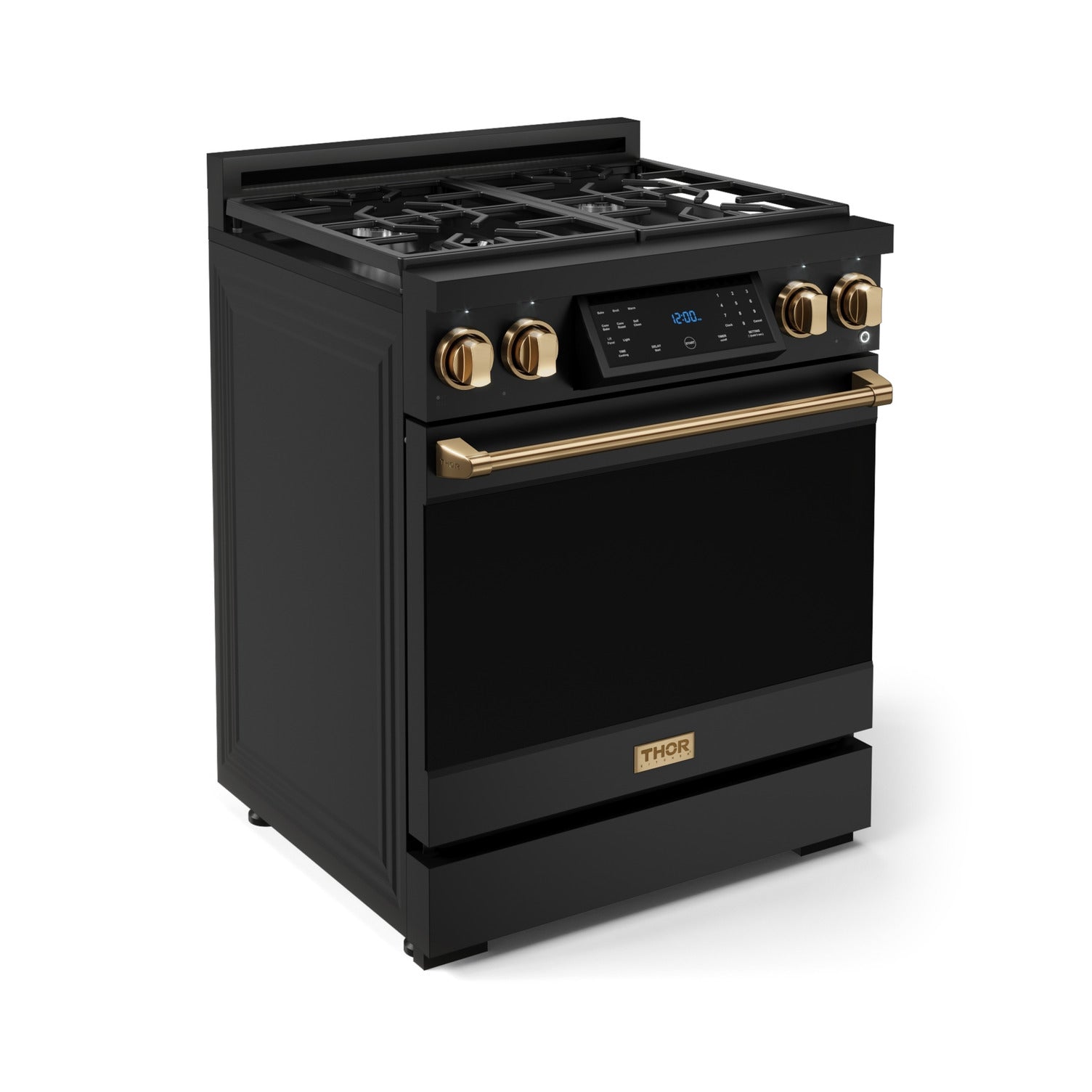 Thor Kitchen Black Stainless Steel Freestanding Professional Gas Range|Gordon Ramsay Series (4.55 cu.ft.) - RSG30B-BRZ