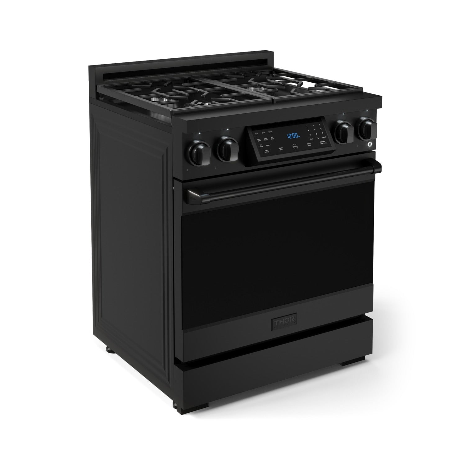 Thor Kitchen Black Stainless Steel Freestanding Professional Gas Range|Gordon Ramsay Series (4.55 cu.ft.) - RSG30B