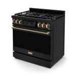 Thor Kitchen Black Stainless Steel Freestanding Professional Gas Range|Gordon Ramsay Series (6 cu.ft.) - RSG36B-BRZ