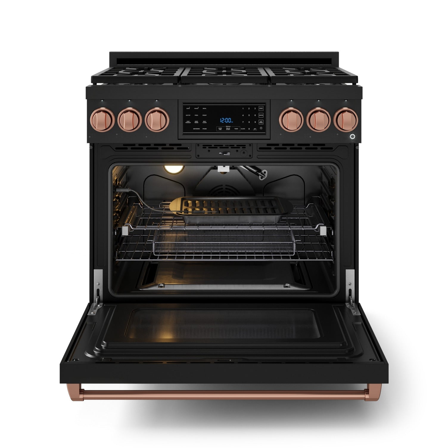 Thor Kitchen Black Stainless Steel Freestanding Professional Gas Range|Gordon Ramsay Series (6 cu.ft.) - RSG36B-RSG
