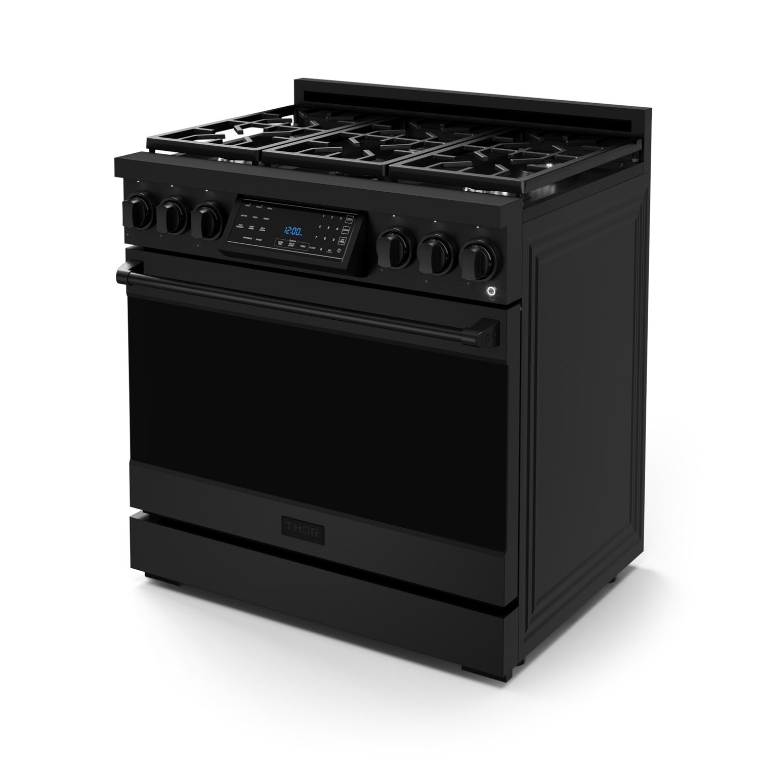 Thor Kitchen Black Stainless Steel Freestanding Professional Gas Range|Gordon Ramsay Series (6 cu.ft.) - RSG36B
