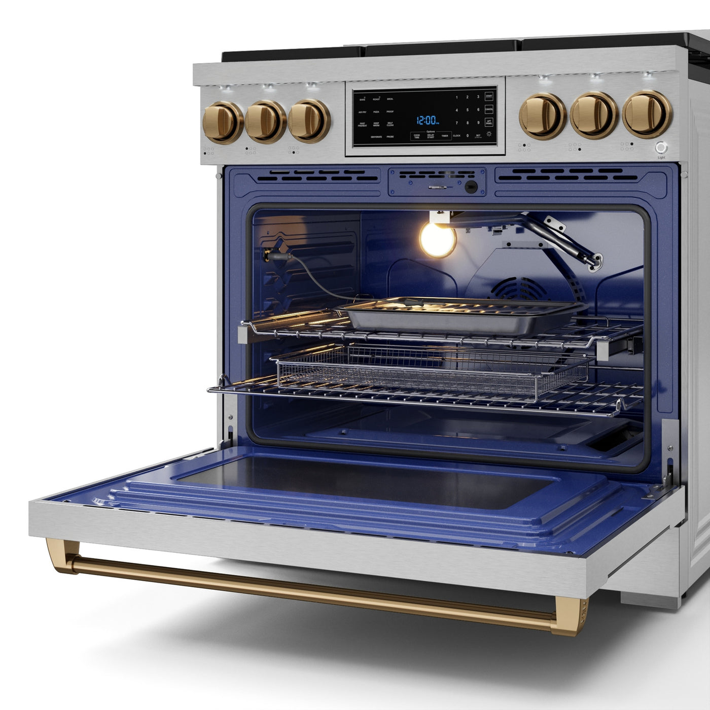 Thor Kitchen Stainless Steel Freestanding Professional Gas Range|Gordon Ramsay Series (6 cu.ft.) - RSG36-BRZ