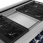 Thor Kitchen Stainless Steel Freestanding Professional Double Oven Gas Range|Gordon Ramsay Series (7 cu.ft.) - RSG48E-BLU