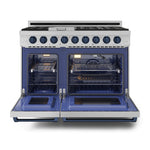 Thor Kitchen Stainless Steel Freestanding Professional Double Oven Gas Range|Gordon Ramsay Series (7 cu.ft.) - RSG48E-BLU