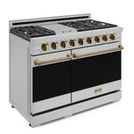 Thor Kitchen Stainless Steel Freestanding Professional Double Oven Gas Range|Gordon Ramsay Series (7 cu.ft.) - RSG48E-BRZ