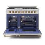 Thor Kitchen Stainless Steel Freestanding Professional Double Oven Gas Range|Gordon Ramsay Series (7 cu.ft.) - RSG48E-BRZ