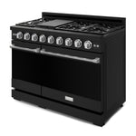 Thor Kitchen Black Stainless Steel Freestanding Professional Double Oven Gas Range|Gordon Ramsay Series ( 7 cu.ft.) - RSG48EB-SS
