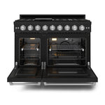 Thor Kitchen Black Stainless Steel Freestanding Professional Double Oven Gas Range|Gordon Ramsay Series ( 7 cu.ft.) - RSG48EB-SS