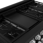 Thor Kitchen Black Stainless Steel Freestanding Professional Double Oven Gas Range|Gordon Ramsay Series ( 7 cu.ft.) - RSG48EB-SS