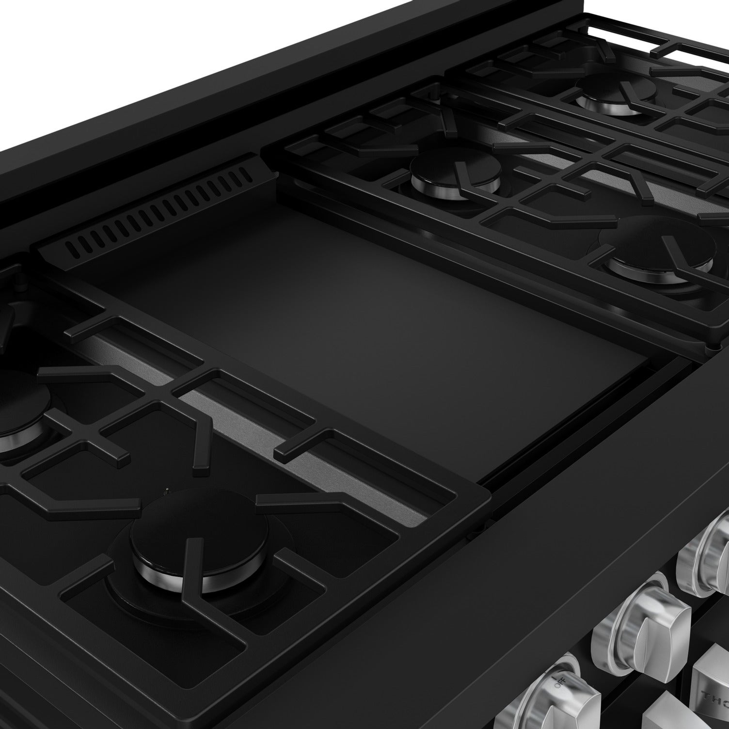 Thor Kitchen Black Stainless Steel Freestanding Professional Double Oven Gas Range|Gordon Ramsay Series ( 7 cu.ft.) - RSG48EB-SS