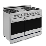 Thor Kitchen Stainless Steel Freestanding Professional Double Oven Gas Range|Gordon Ramsay Series (7 cu.ft.)- RSG48E