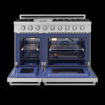 Thor Kitchen Stainless Steel Freestanding Professional Double Oven Gas Range|Gordon Ramsay Series (7 cu.ft.)- RSG48E