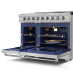 Thor Kitchen Stainless Steel Freestanding Professional Double Oven Gas Range|Gordon Ramsay Series (7 cu.ft.)- RSG48E
