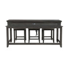 Turner 4-Piece Sofa Table with Stools - Grey