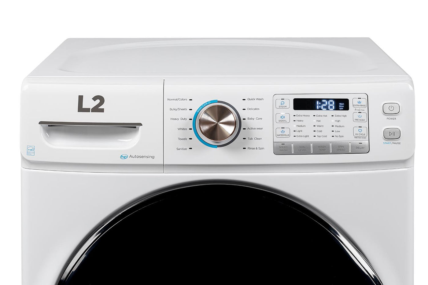 L2 White Front Load Washer (5.2 Cu. Ft) & White Electric Dryer (8.0 Cu. Ft) - LF52N3AWW/LE52N3AWW