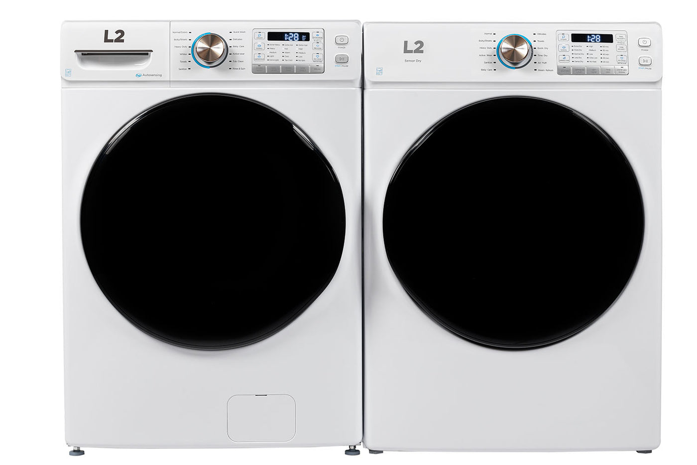 L2 White Front Load Washer (5.2 Cu. Ft) & White Electric Dryer (8.0 Cu. Ft) - LF52N3AWW/LE52N3AWW