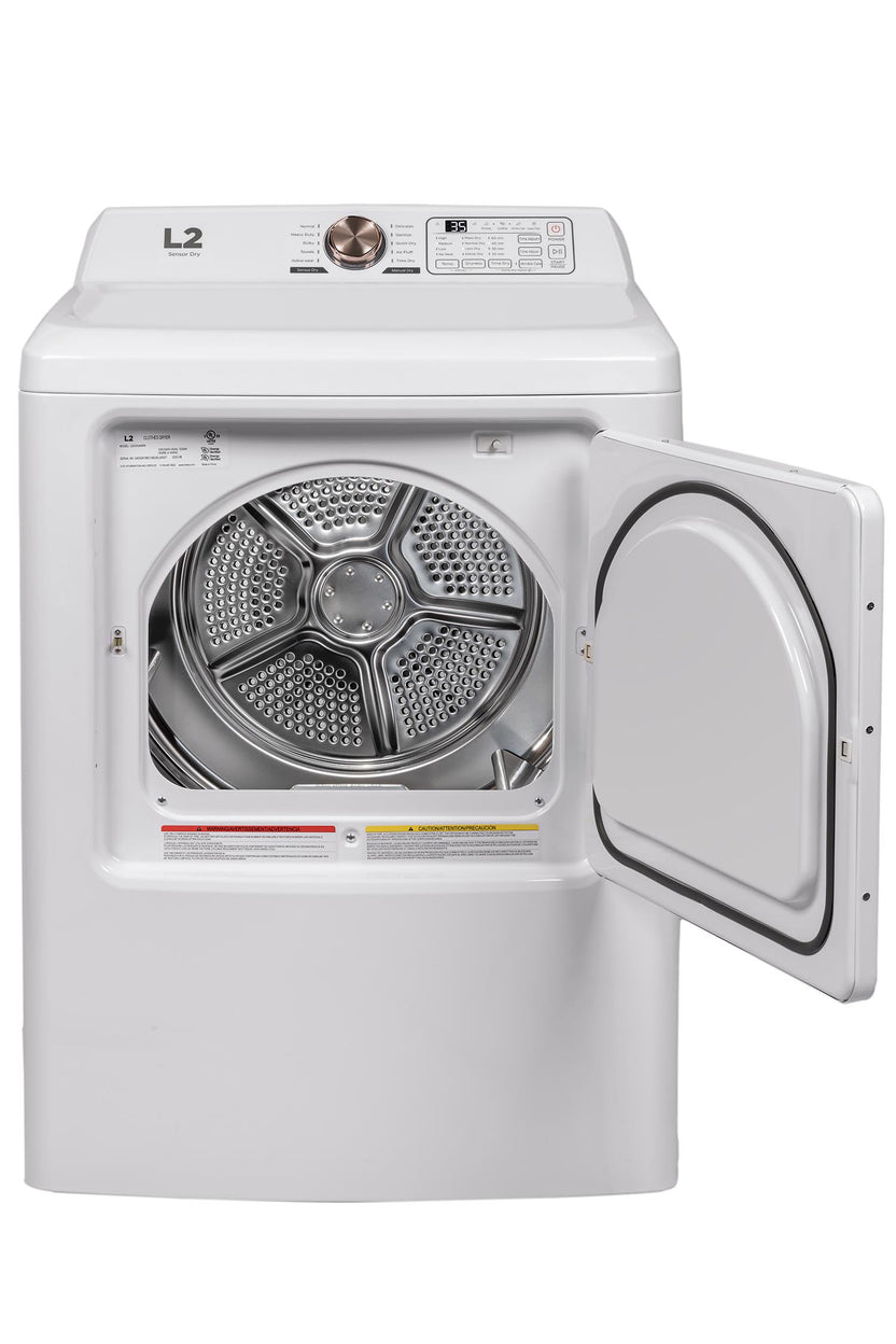 L2 White Electric Dryer (6.7 Cu. Ft) LE43A3AWW Leon's