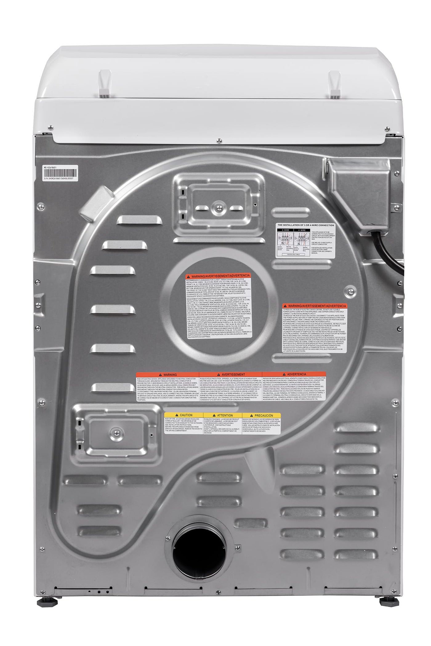 L2 White Electric Dryer (6.7 Cu. Ft) - LE43A3AWW