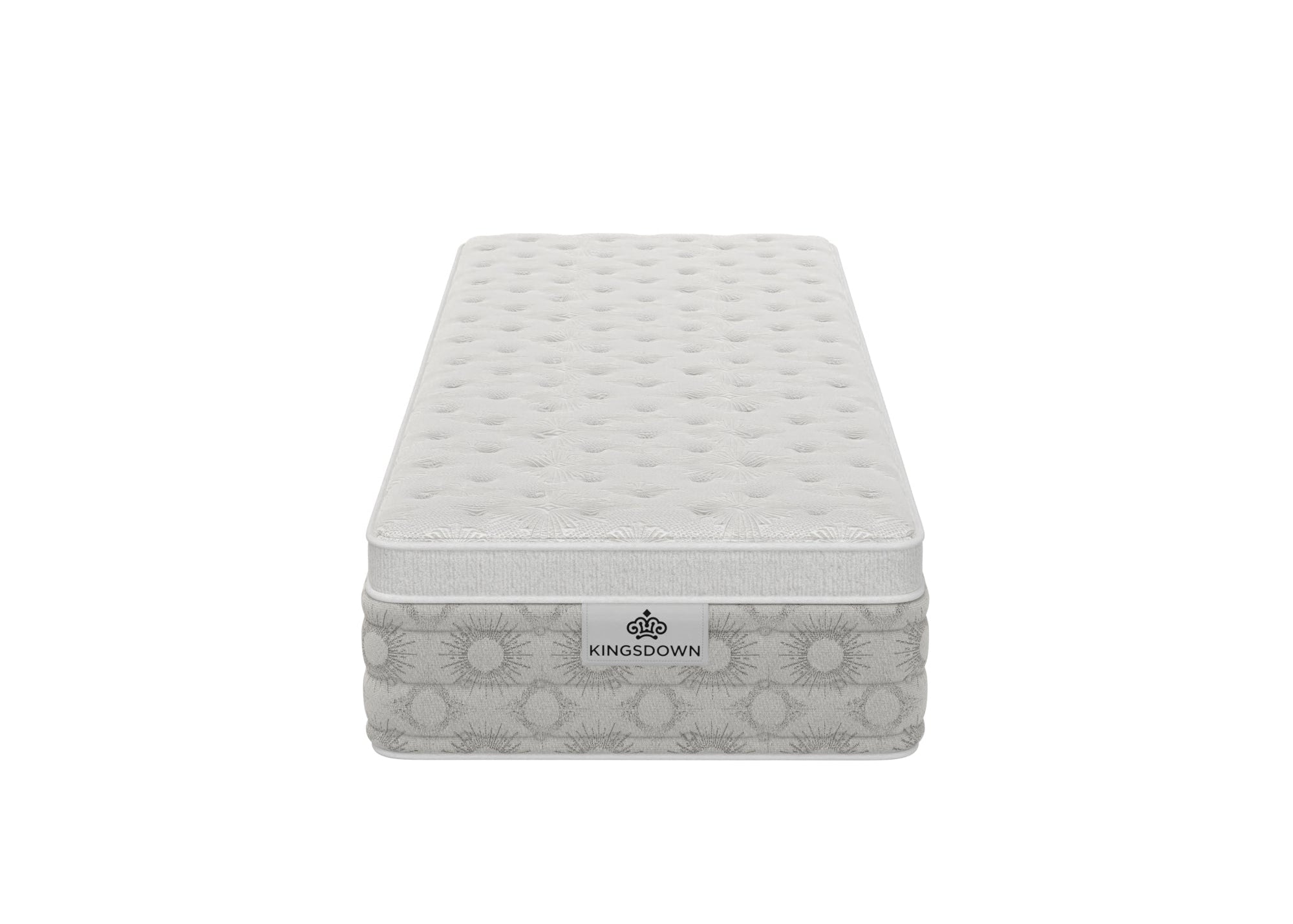 Front view of Kingsdown Rothwell Medium Euro Top 30 x 80 in Queen Mattress with quilted top and Kingsdown logo