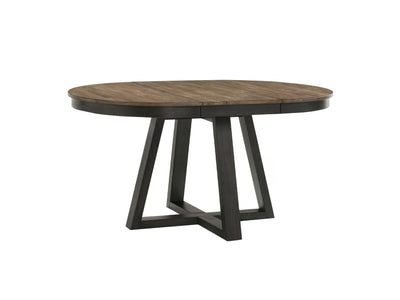 Addie Extendable Round Dining Table - Brown