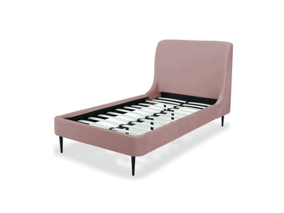 Stege Twin Bed - Blush with Black Legs