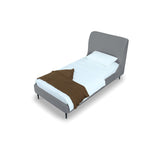 Stege Twin Bed - Grey with Black Legs