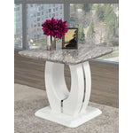 Salentino End Table - Antique White and Grey