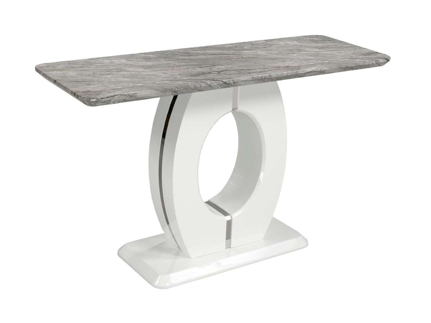 Salentino Sofa Table - Antique White and Grey