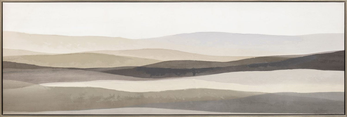 Mountains in Beige Wall Art - Light Brown/Beige - 60 X 21