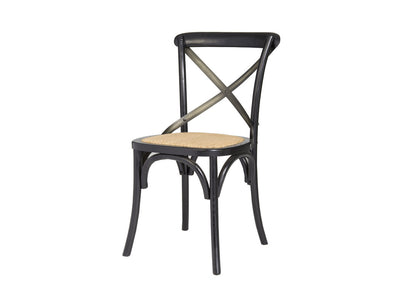 Blagardsgade Rattan Dining Chair Set - Black/Natural - Set of 2