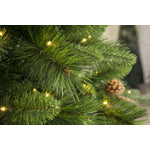 Visby 7 Ft Slim Scotch Pine Christmas Tree Pre-lit with Dual-color LED Lights. - Warm White/Multi-Colour