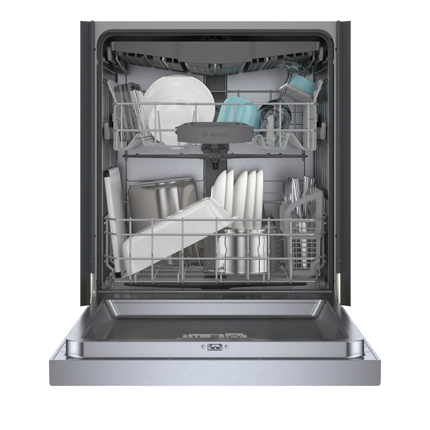 Bosch Stainless Steel Anti Fingerprint 24" Smart Dishwasher with Home Connect, Third Rack - SHE5AE75N