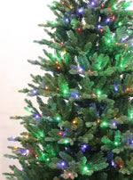 Silvan 7ft Forest Green Pine LED Pre-lit Christmas Tree - Warm White/Multi-coloured