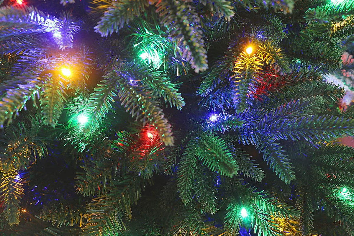 Kleber 6ft Slim Forest Fir Pre-Lit LED Christmas Tree - Clear/Multi-Colour