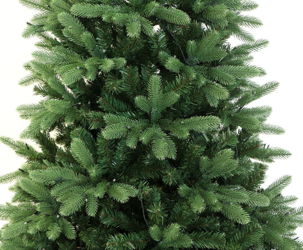Aveiro 8 Ft Dark Green Mountain Spruce Pre-lit with Multi-Color LED Lights - Warm White/Multi-Colour