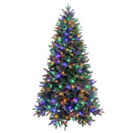 Aveiro 8 Ft Dark Green Mountain Spruce Pre-lit with Multi-Color LED Lights - Warm White/Multi-Colour