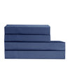 Cotton House 100% Cotton Pima Twin Sheet Set - 500 Thread Count Navy Blue