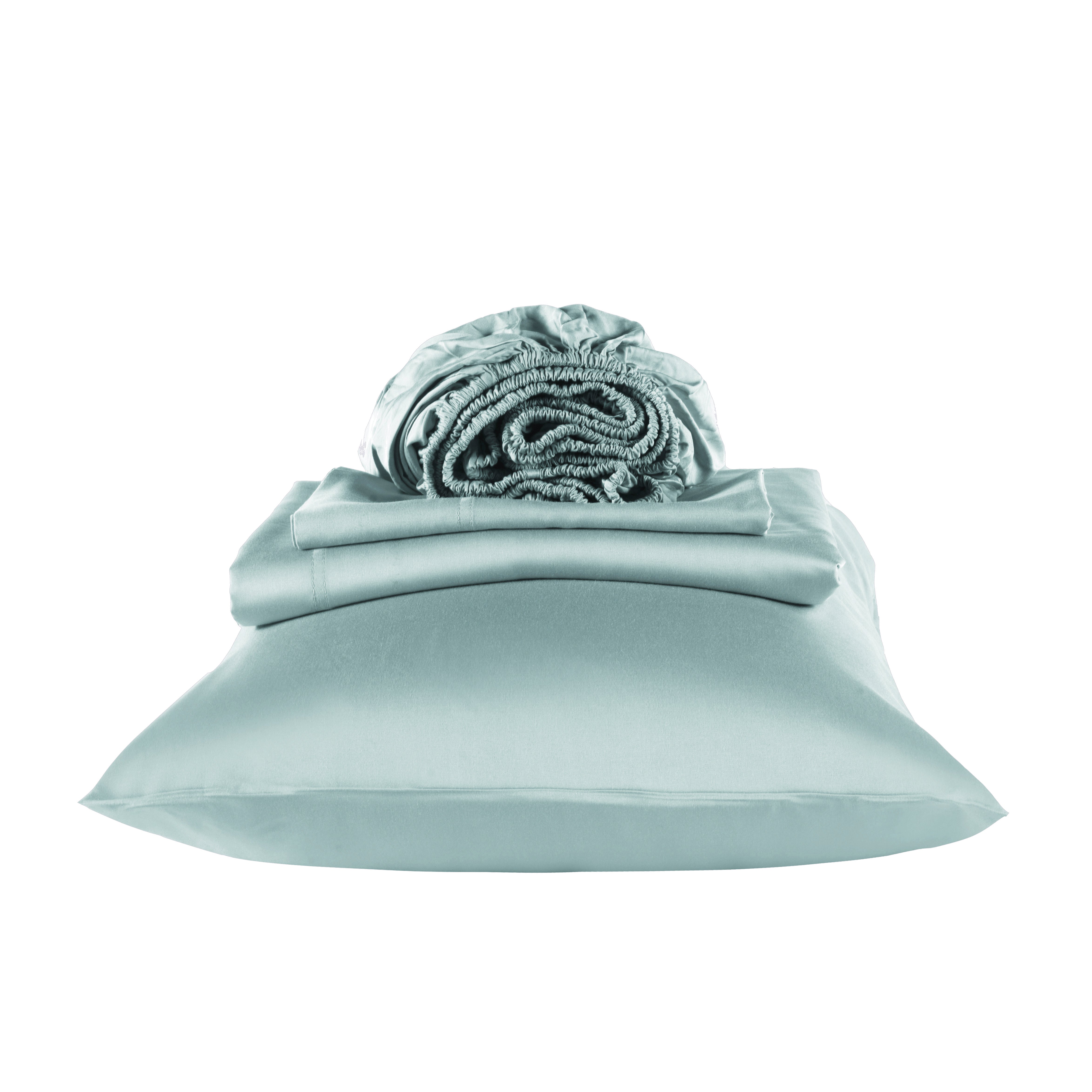 Cotton House Twin Bamboo Sheet Set - Winter Sky, Blue