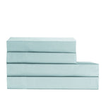 Cotton House Queen Bamboo Sheet Set - Winter Sky, Blue