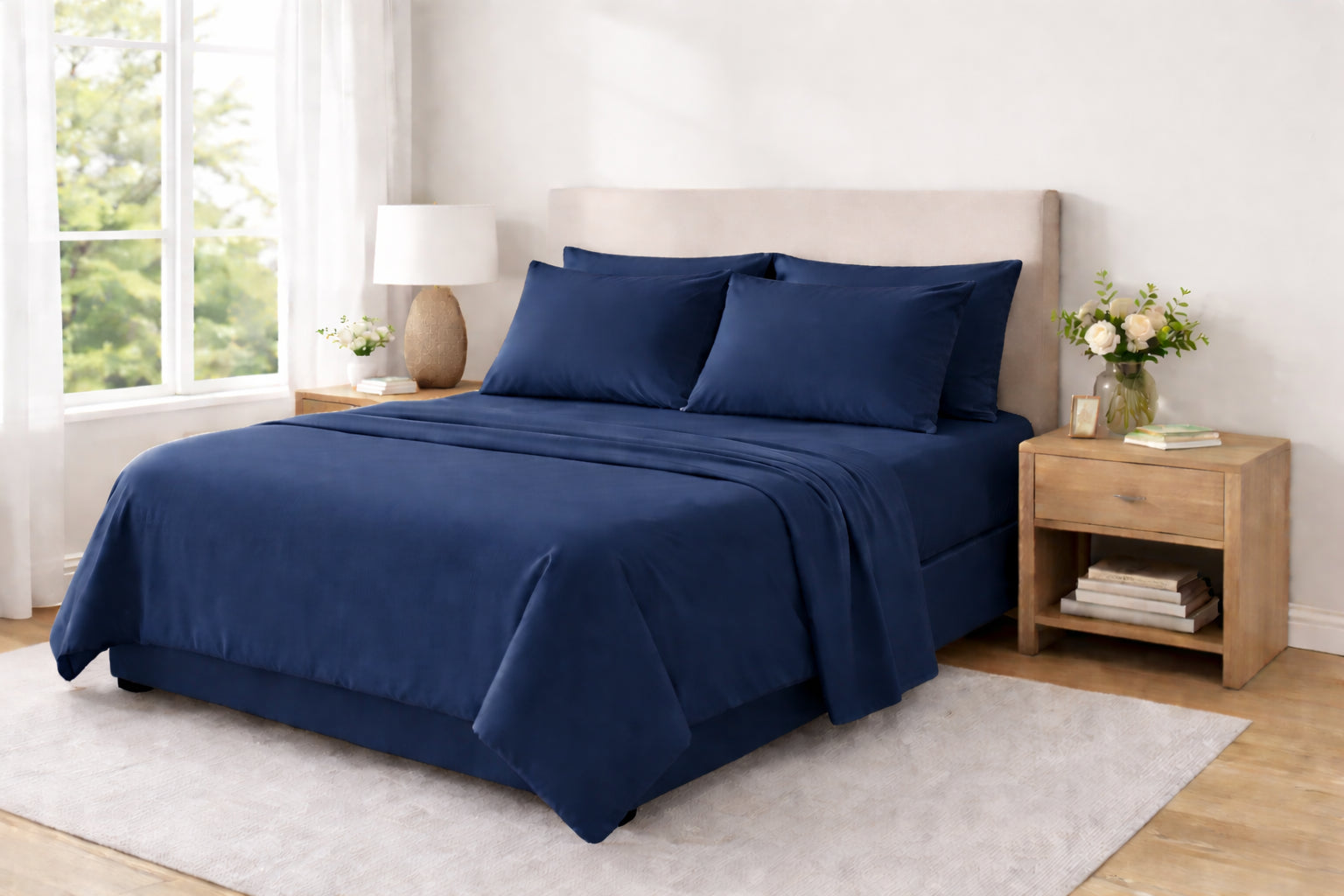 Cotton House Twin XL Sheet Set - Blue