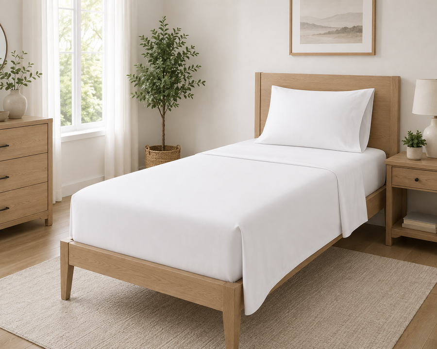 Cotton House Twin XL Sheet Set - White