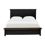 Stormy Ridge 3 - Piece King Storage Bed - Slate Black, Chicory
