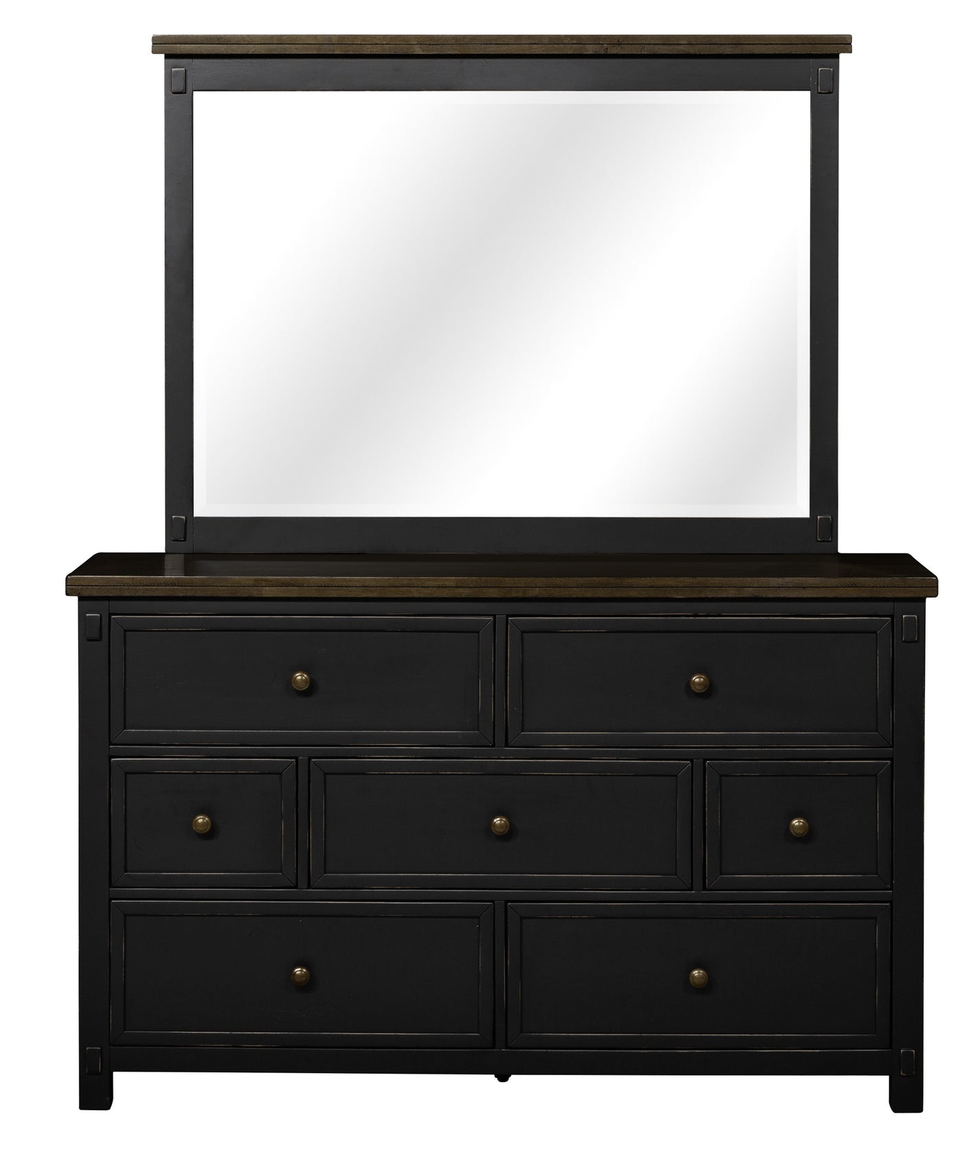 Stormy Ridge Mirror - Slate Black, Chicory