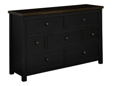 Stormy Ridge 7 Drawer Dresser - Slate Black, Chicory