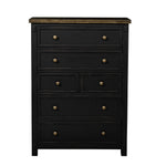 Stormy Ridge 6 Drawer Chest - Slate Black, Chicory