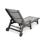POLYWOOD® Coastal Wheel Chaise - Grey/Metallic