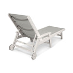 POLYWOOD® Coastal Wheel Chaise - Grey/White