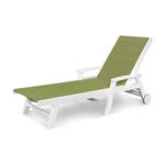POLYWOOD® Coastal Wheel Chaise - White/Kiwi