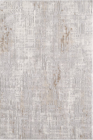 Merinos Symphony 5'3" x 7'5" Area Rug with Underpad - Grey, Grey